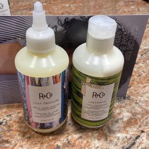 New R+Co Labyrinth 3in1 texture shampoo,conditioner +styler and Lost Treasure